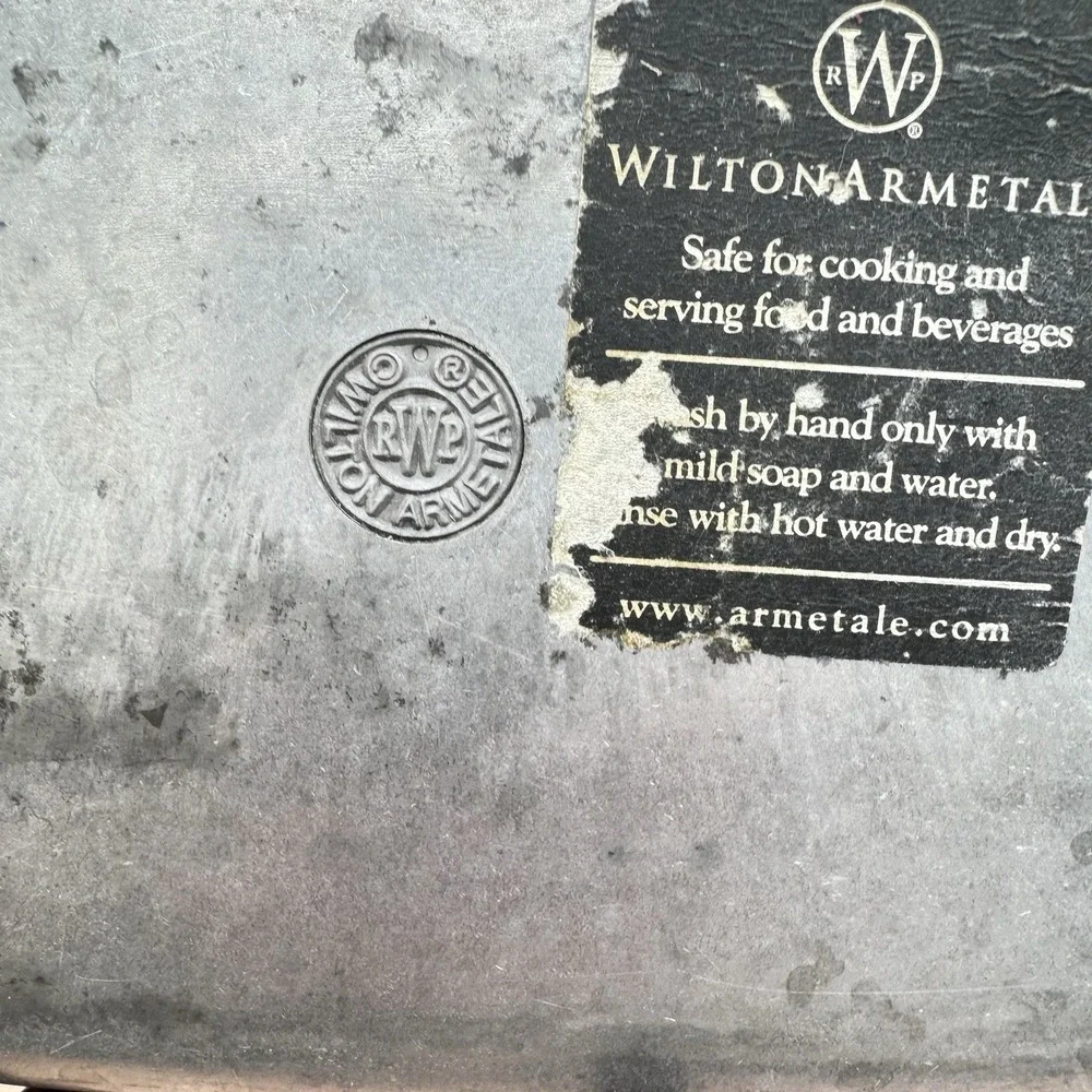 Vintage Wilton Armetale Pewter Tray Give Us this Day Our Daily Bread  USA Patina